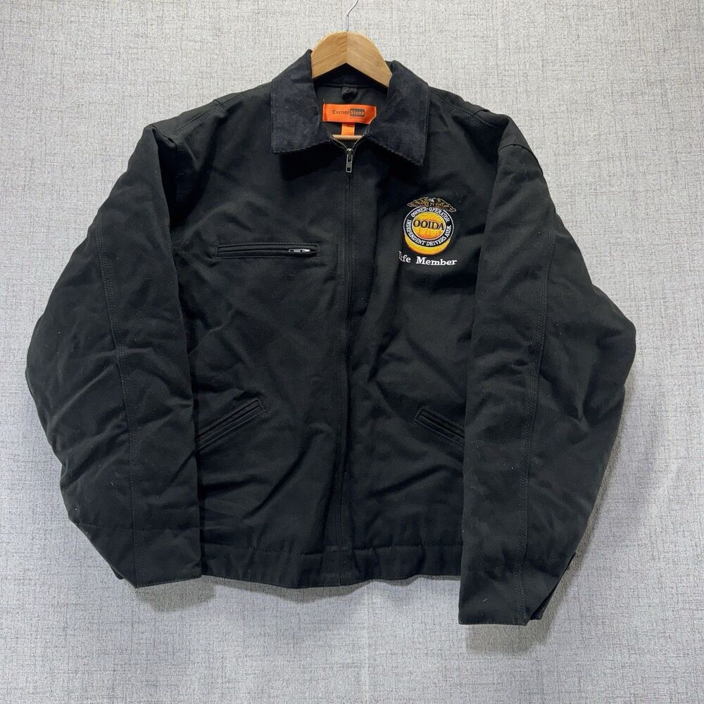 Vintage OOIDA Life Member Jacket Men's XL Cornerstone Quilt Lined